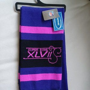 NFL Super Bowl 47 Ravens vs 49ers knit scarf NWT